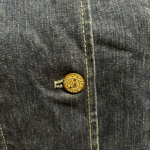 Roxy Jean Jacket with Embroidered Flowers | Vintage |Sz. S | EUC - Picture 9 of 9